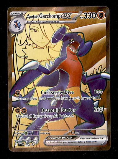 Cynthias Garchomp Full Art Promo SVP 204, NM PokemonCard