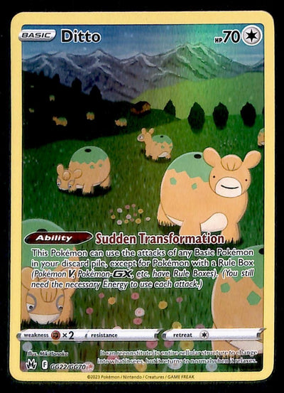 Ditto Galarian Gallery Crown Zenith GG22/GG70, NM Pokemon Card