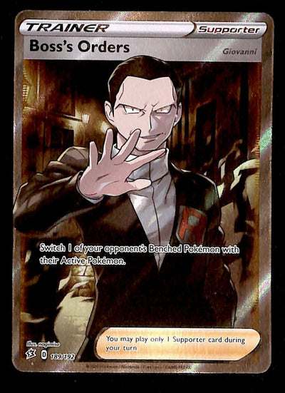 Boss's Orders Rebel Clash 189/192, NM Pokemon Card