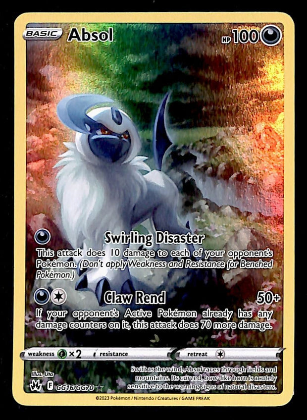Absol Galarian Gallery Crown Zenith GG16/GG70, NM Pokemon Card