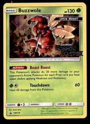 Buzzwole Holo Cosmic Eclipse Stamp Black Star Promo SM218, NM Pokemon Card