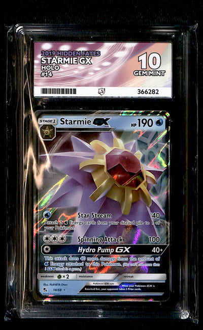 Starmie GX Hidden Fates 14/68, ACE 10 Pokemon Card