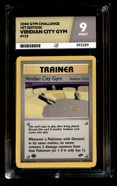 Viridian City Gym 1st Edition Gym Challenge 123/132, ACE 9 Pokemon Card