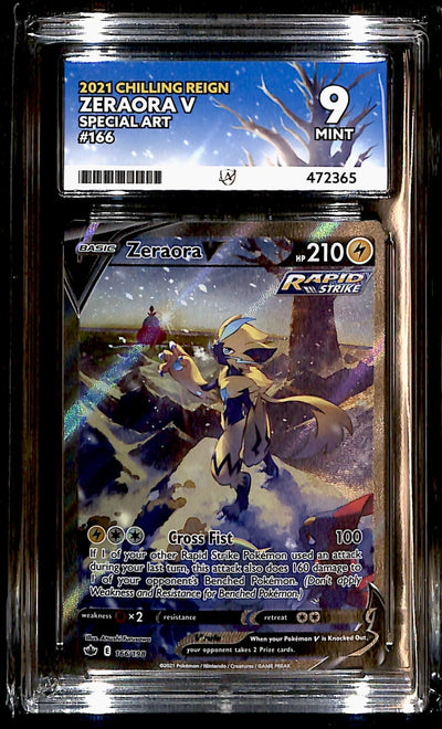 Zeraora V Chilling Reign 166/198, ACE 9 Pokemon Card
