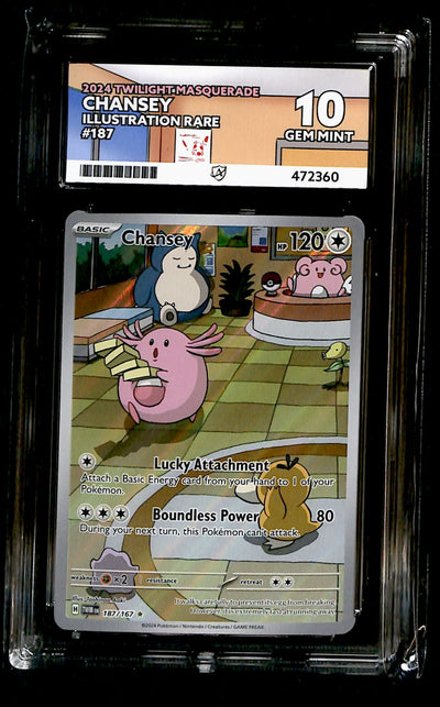 Chansey Twilight Masquerade 187/167, ACE 10 Pokemon Card