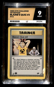 Blaines Quiz #3 1st Edition Gym Challenge 112/132, ACE 9 Pokemon Card